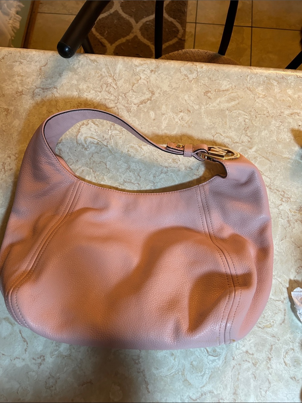 MICHAEL Michael Kors Blush Pink Leather Shoulder Bag